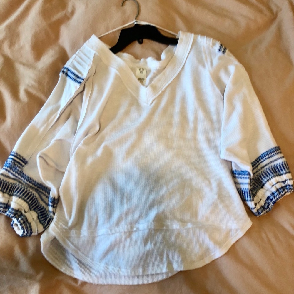 FREE PEOPLE waffle knit top